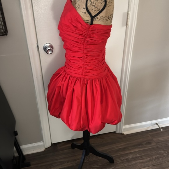 Lovers & Friends size small Strapless Red Bubble Dress - Picture 2 of 5
